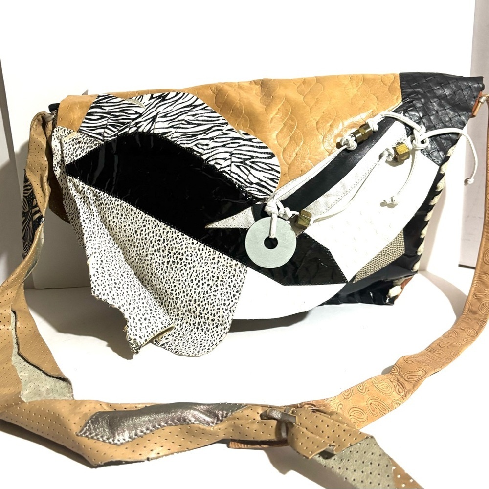 Opulent Containers Vintage Patchwork Shoulder Bag… - image 3